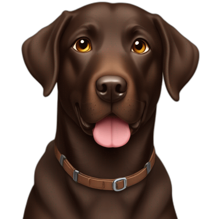 A chocolate labrador crossed with a beauceron emoji