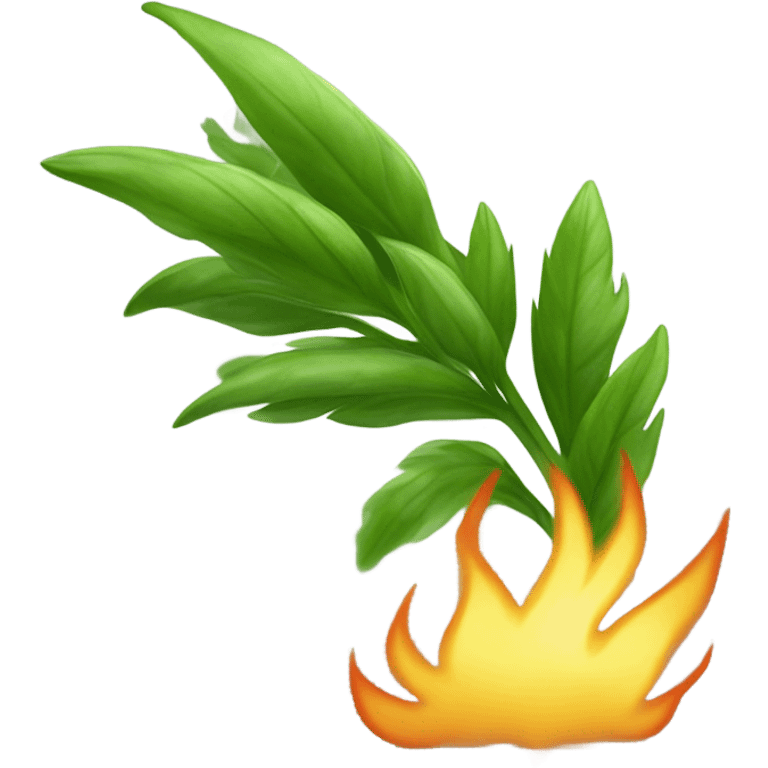 burning herb emoji