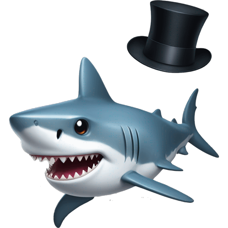 shark with top hat emoji