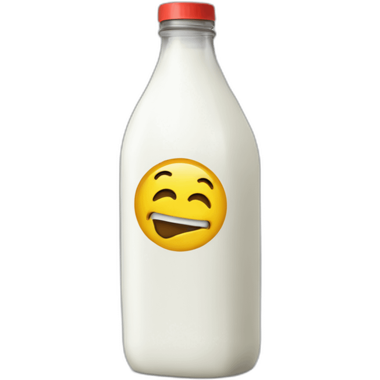 do not drink sign on milk bottle emoji