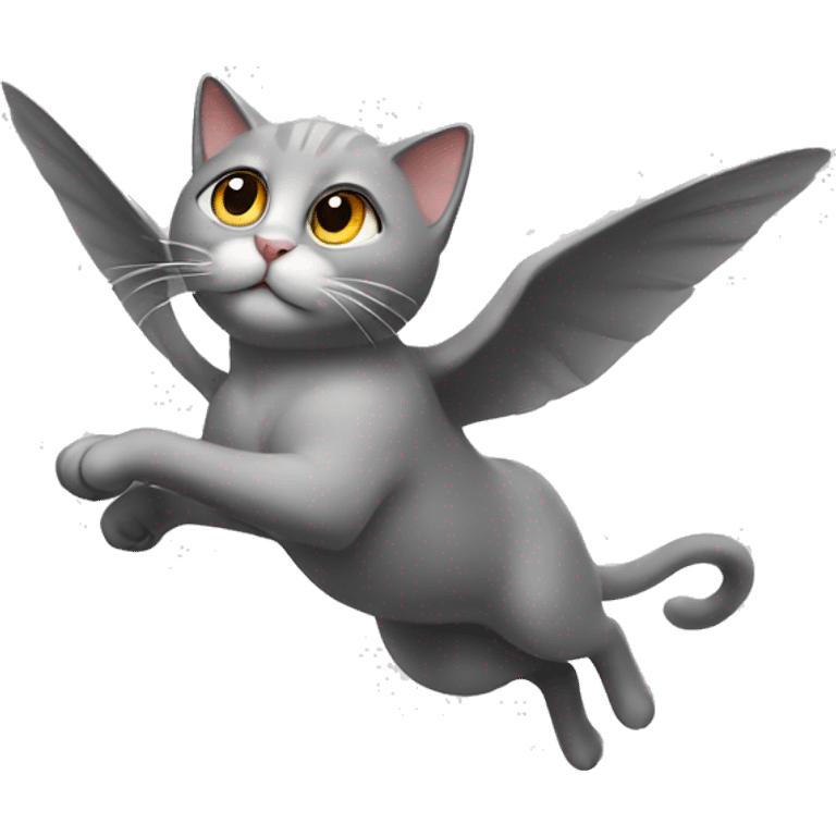 Flying cat emoji