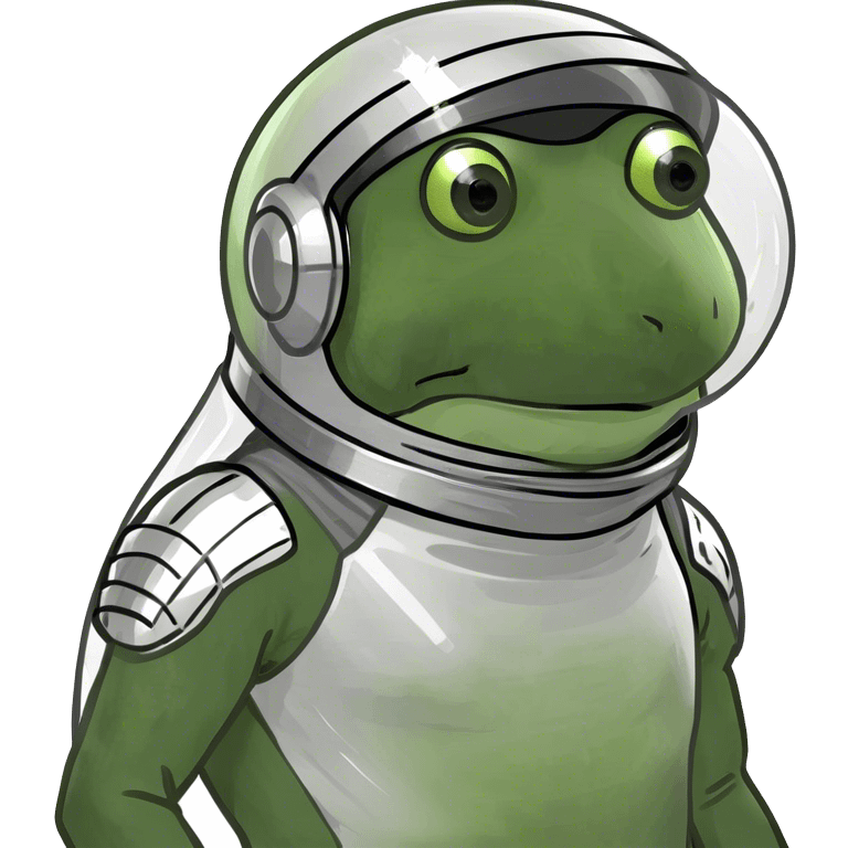 green frog in a spacesuit emoji