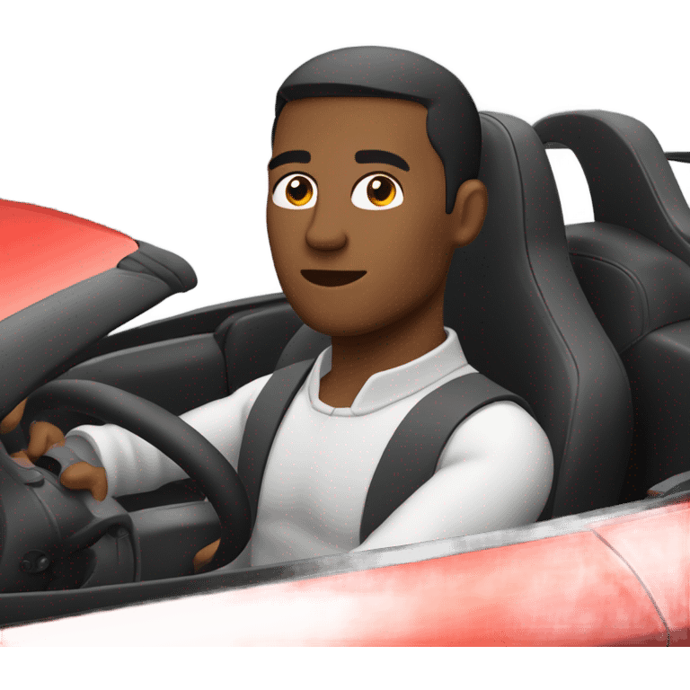 Man in sports car emoji