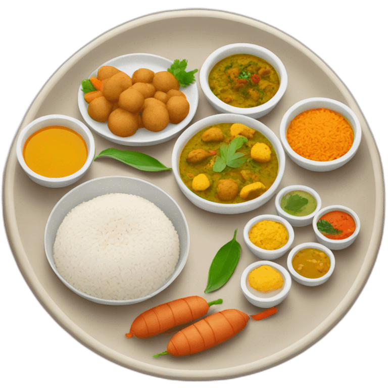 Maharashtrian food plate emoji