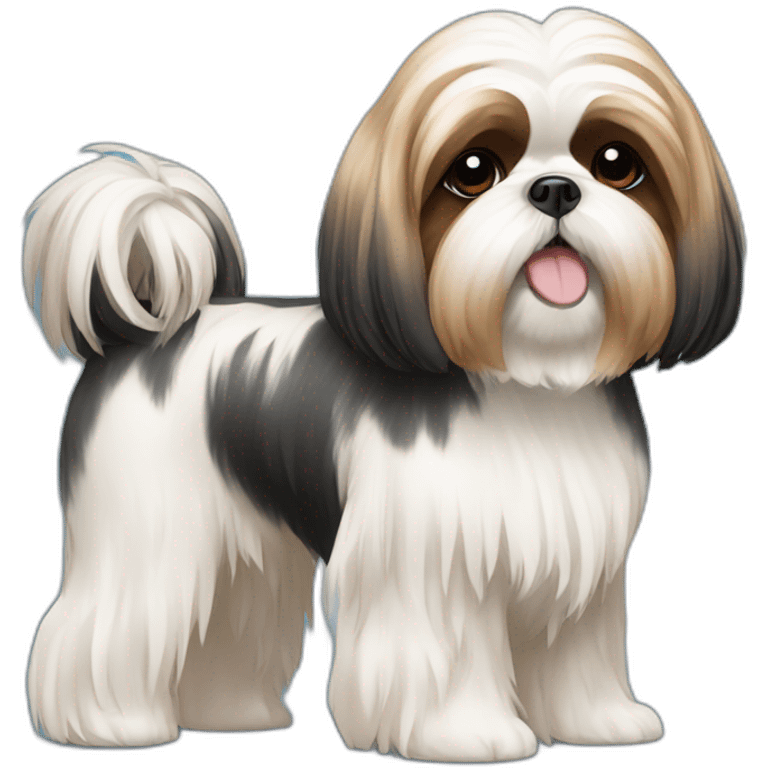 Dog Shih Tzu with long coat full-height  emoji