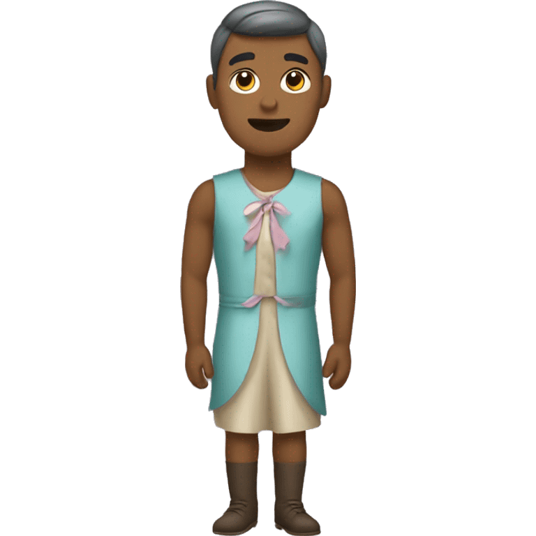 make a guy with a bow wearing a dress emoji