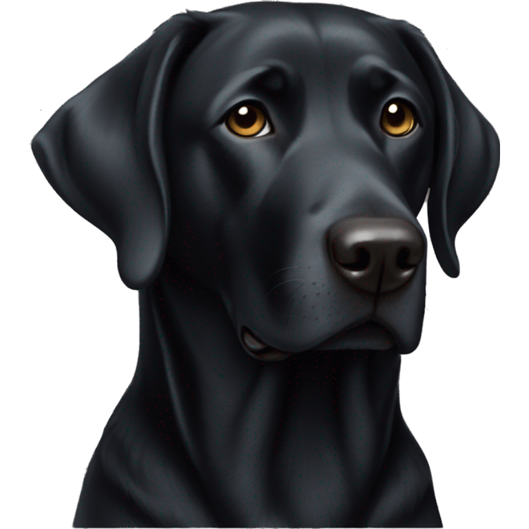 Large black lab emoji