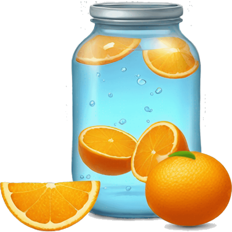 Orange liquid in a jar emoji