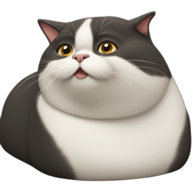 amazed fat cat emoji