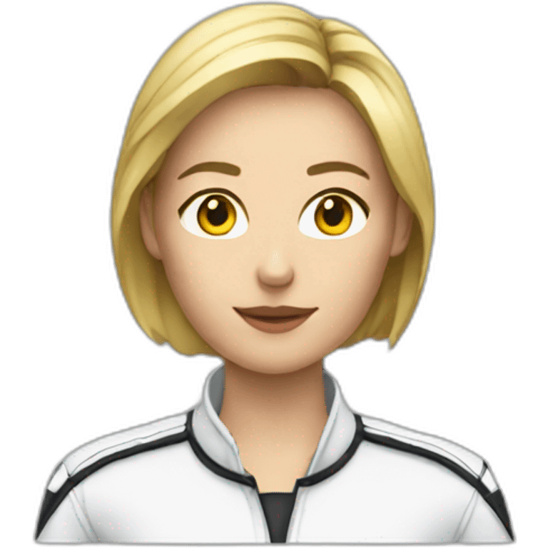 f1 female driver only till shoulders emoji