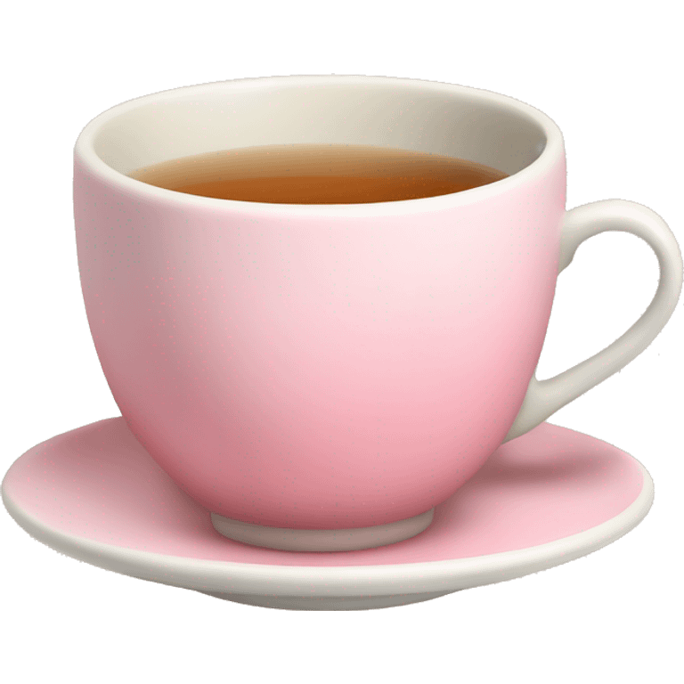 A beige and pink english cup of tea  emoji