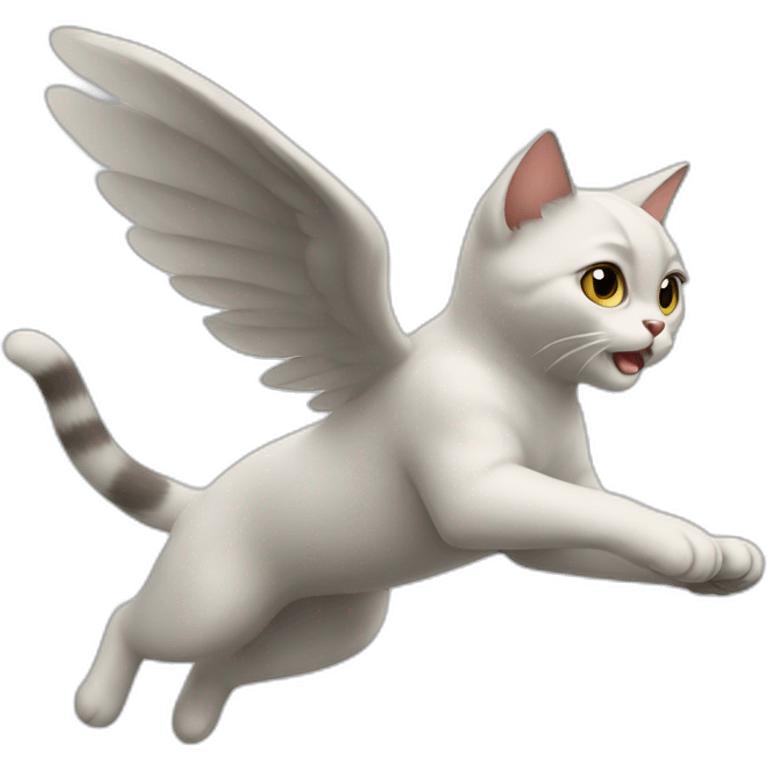 flying cat emoji