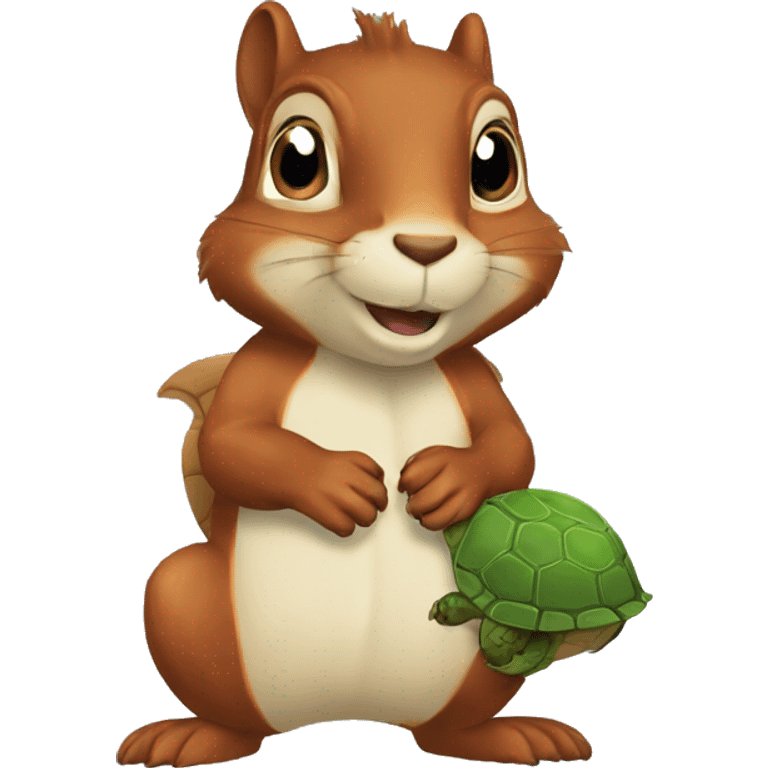 Squirrel with a turtle shell  emoji