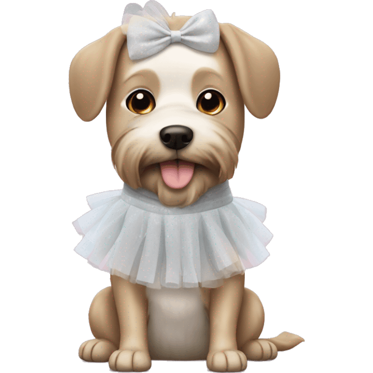 Dog with tutu ￼ emoji