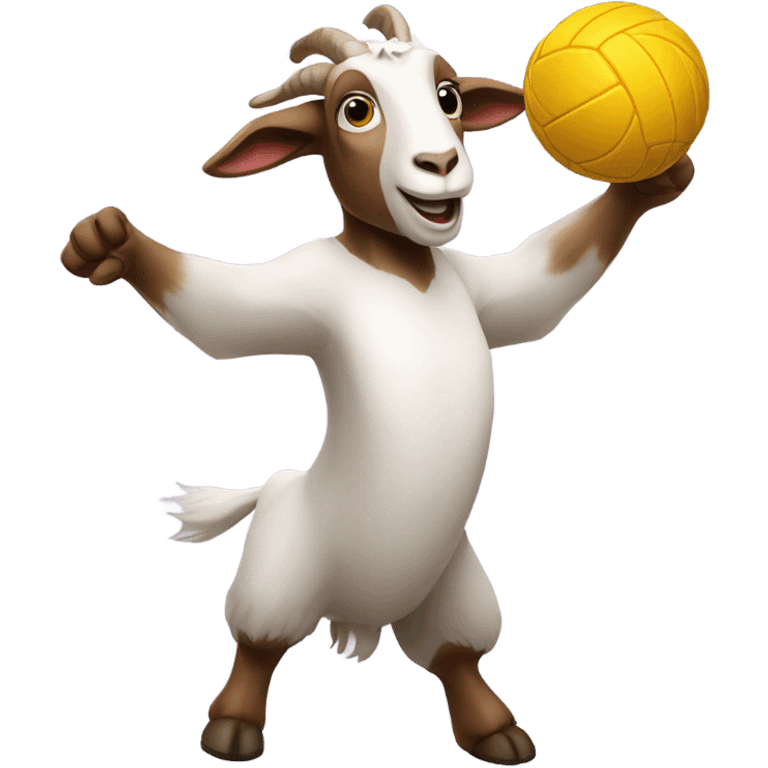 Goat playing volleyball emoji