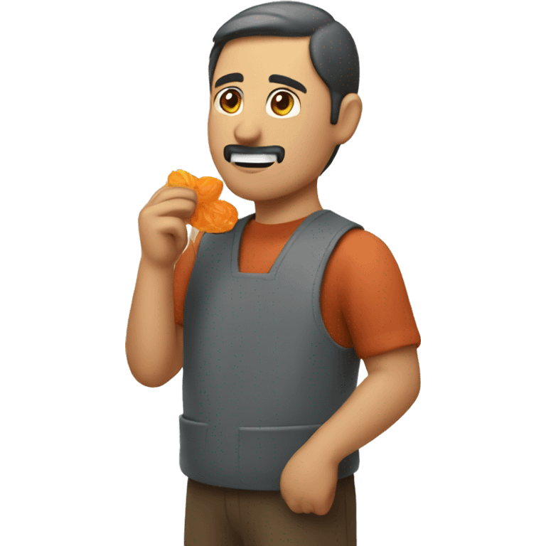 men sorting dried fruits emoji