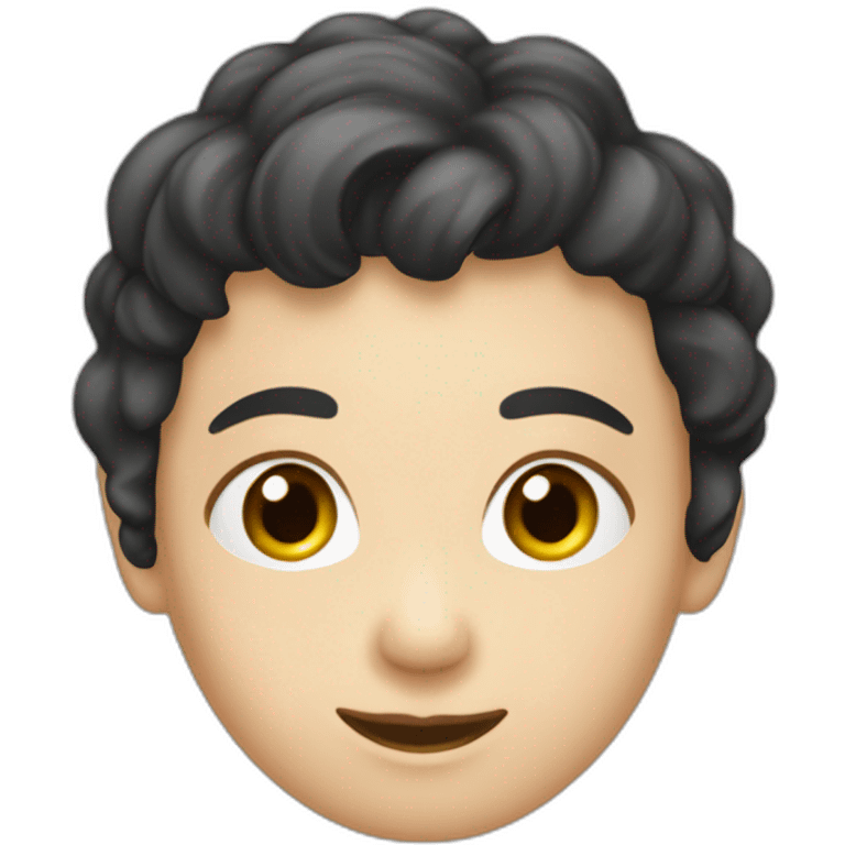 lange schwarze haare, helle hautfarbe, weiblich emoji