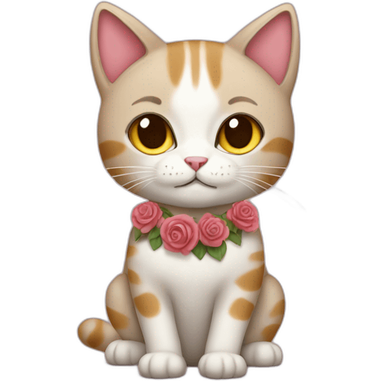 Cat in rose dress emoji