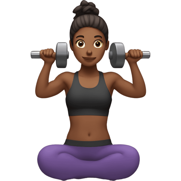 girl lifting weights  emoji