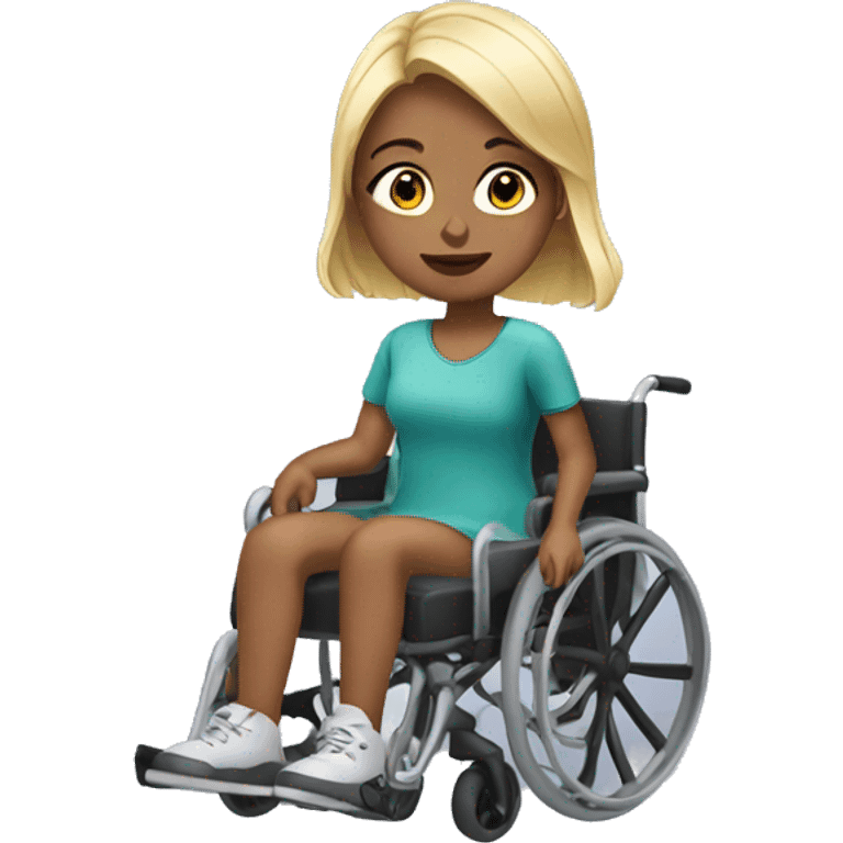 girl with wheelchair emoji