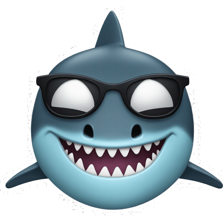 Shark with black glasses  emoji