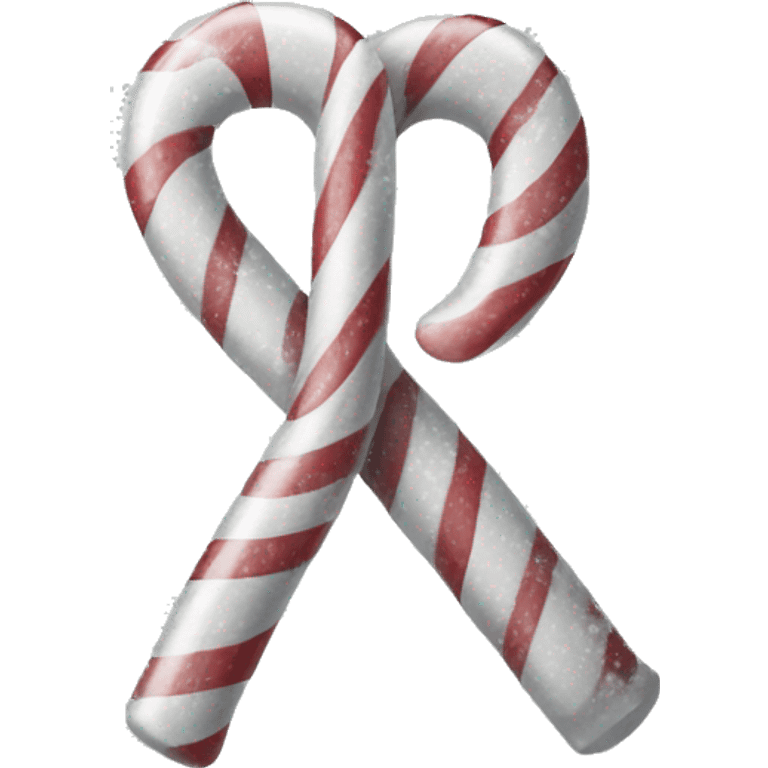 Light grey candy canes, with black bow on it emoji