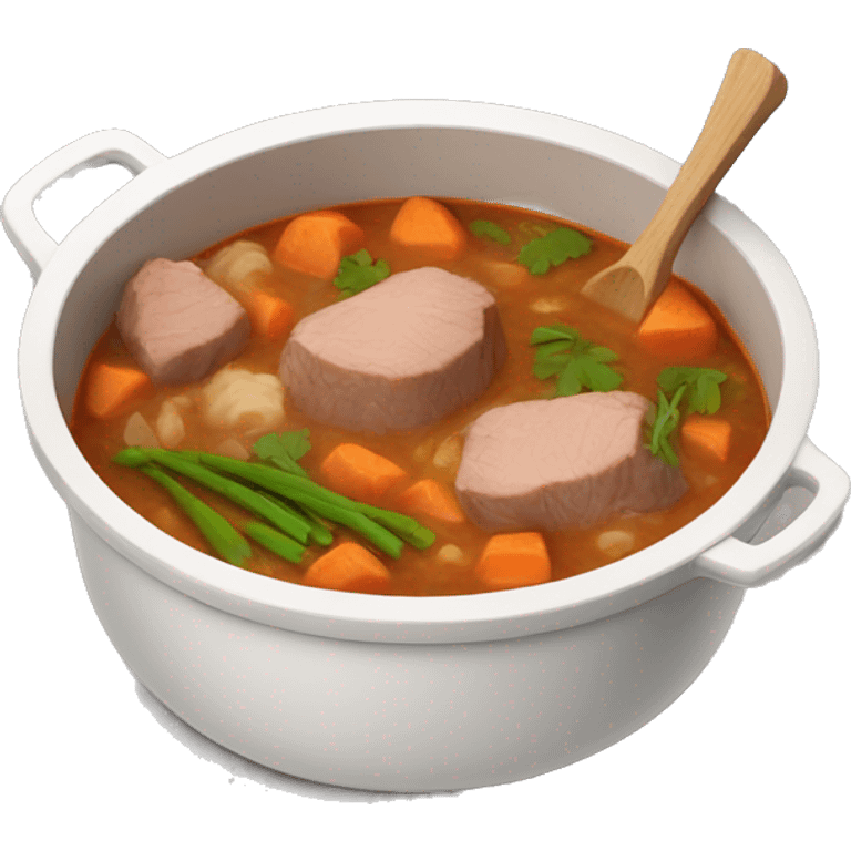 No vegetable, only Lamb stew in a pot emoji