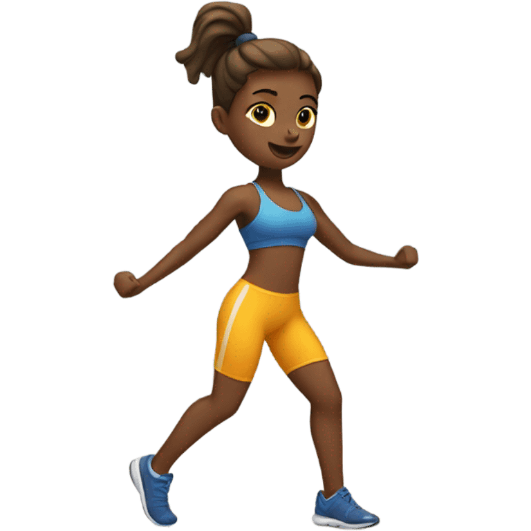 Girl working out emoji