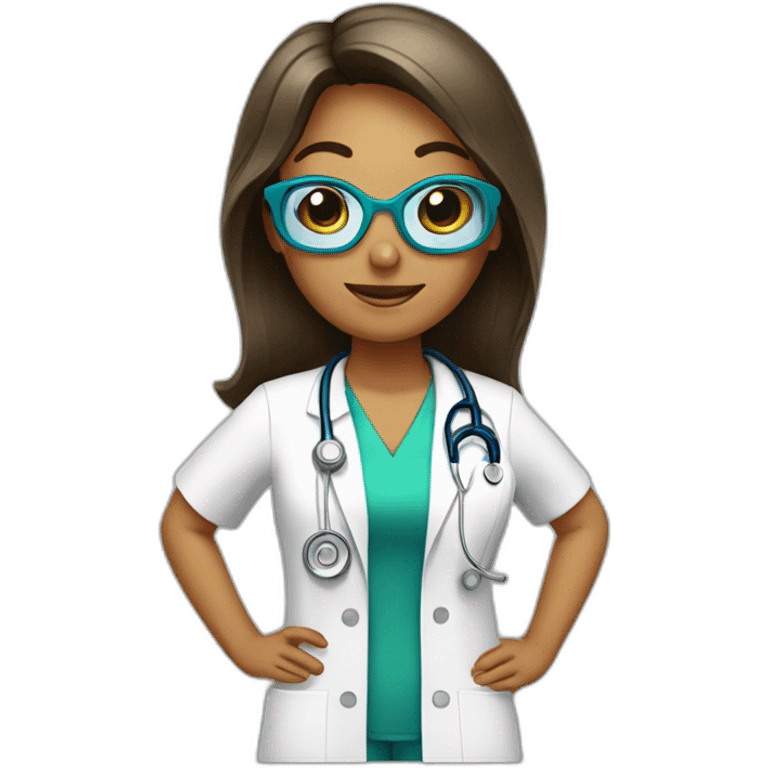 Doctor female in the beach emoji