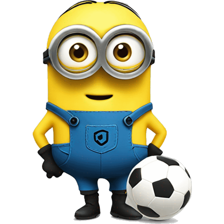 Minion play soccer emoji