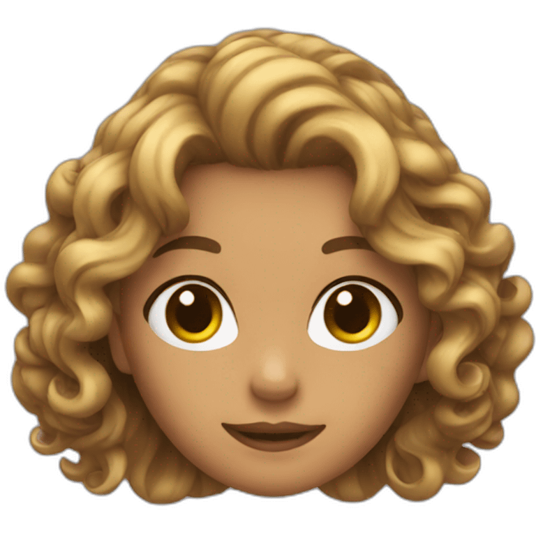 girl curl hair emoji