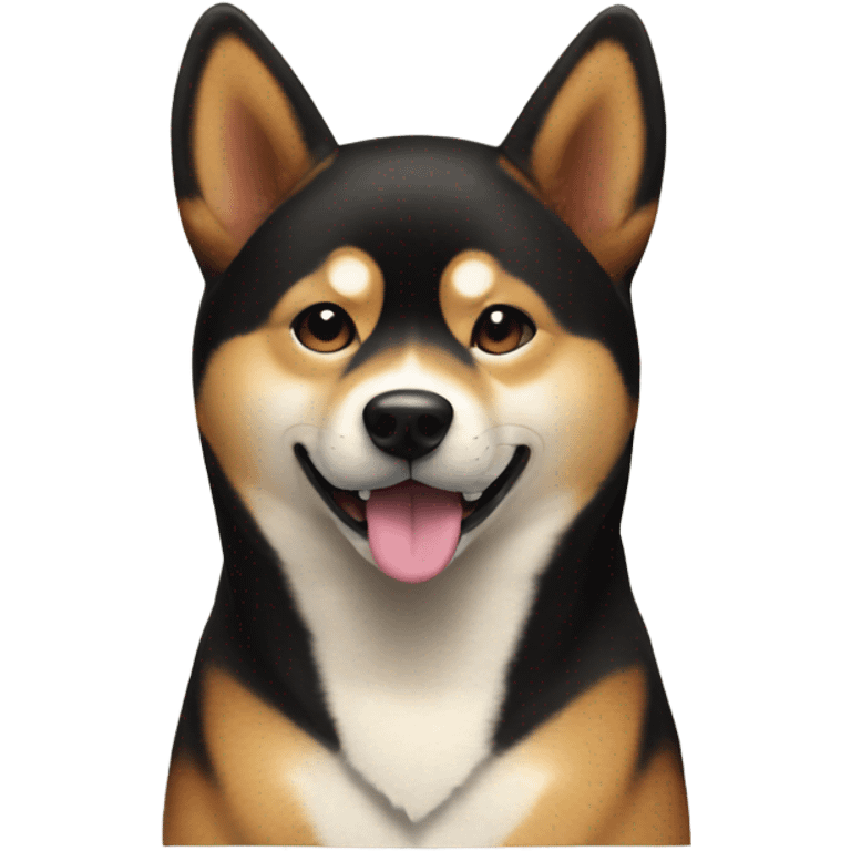 Black and tan Shiba inu emoji