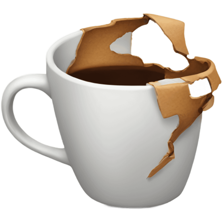 Broken coffee cup emoji