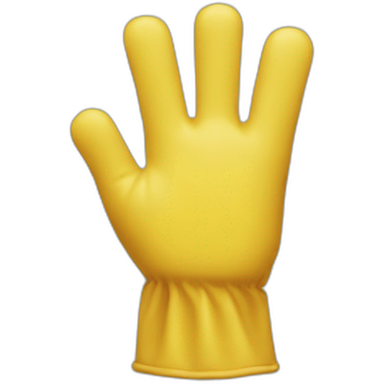 yellow glove pointing finger emoji