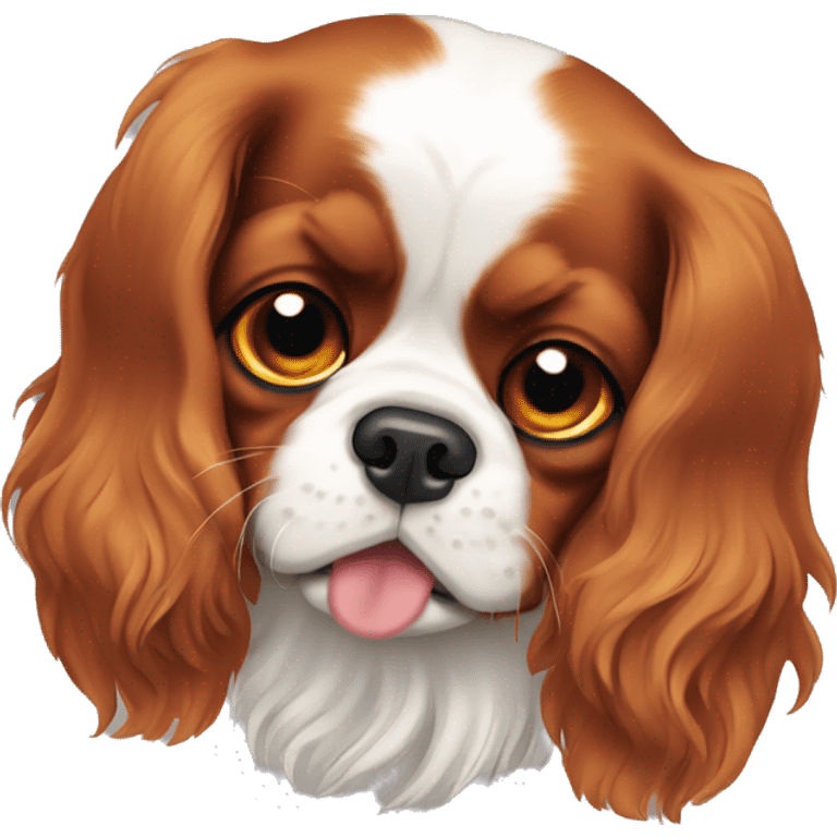 Cavalier King Charles Spaniel crying  emoji