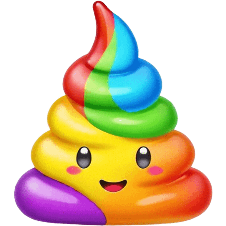 gummy rainbow poop emoji