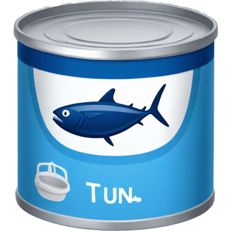  Blue can of tuna is a compact, cylindrical container designed to preserve and store tuna fish. emoji