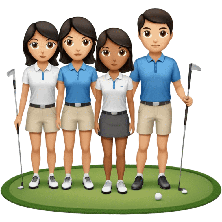 Golf players , dark hair, female reader emoji