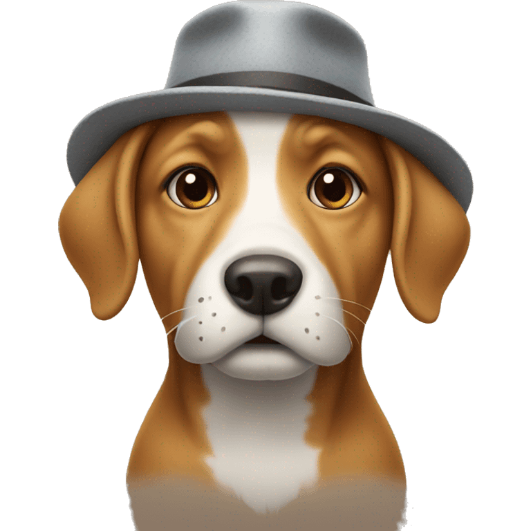 Dog wearing a hat emoji