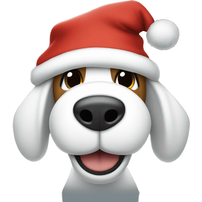 snoopy in a christmas hat emoji