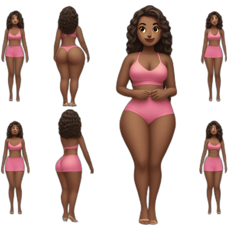 One curvy girl from back emoji