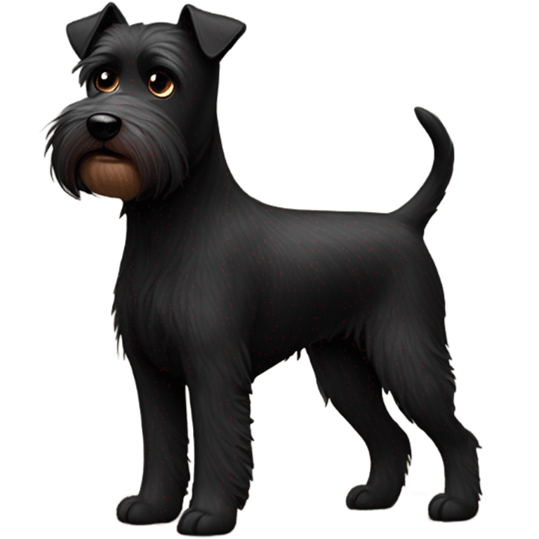 Black terrier and mole emoji