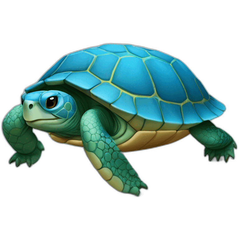 Tortue bleu emoji