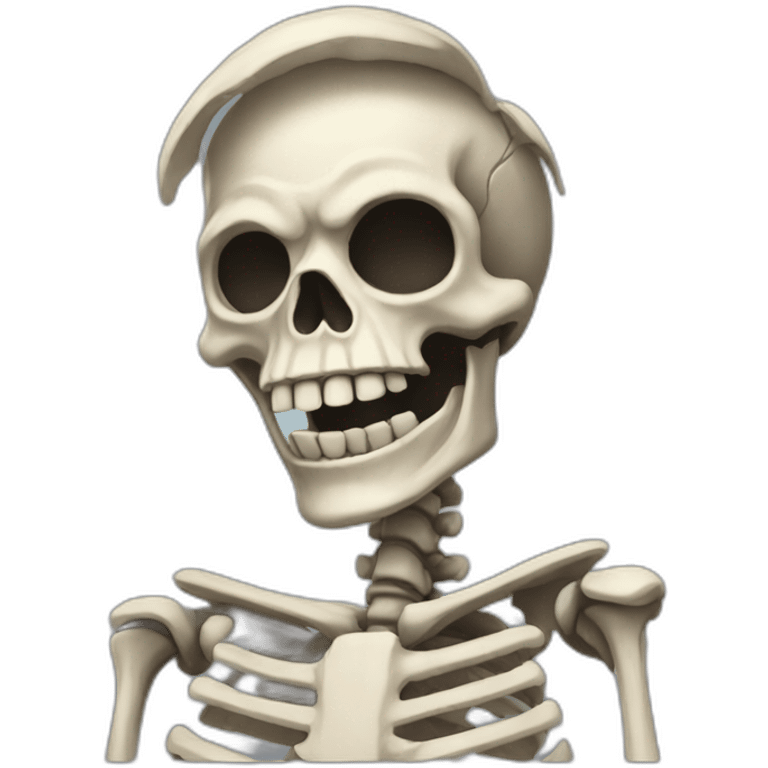 Skeleton goofy aah emoji