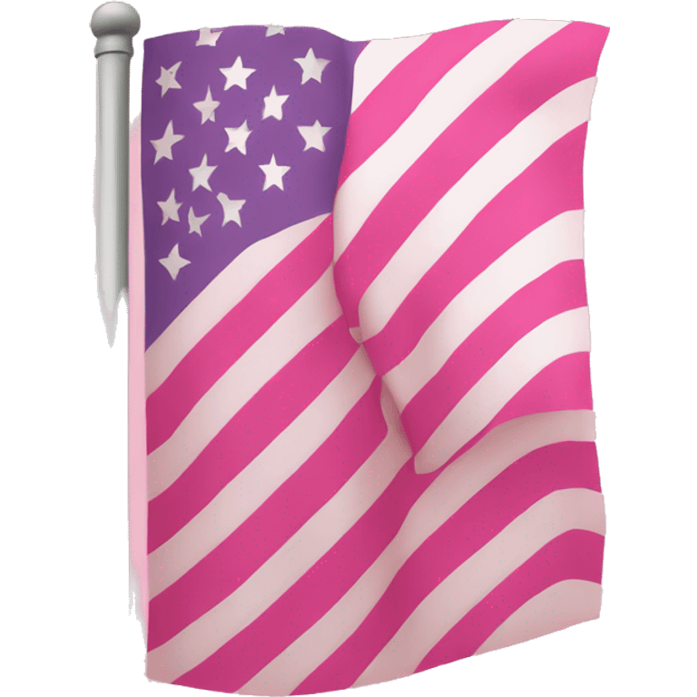 flat pink american flag  emoji