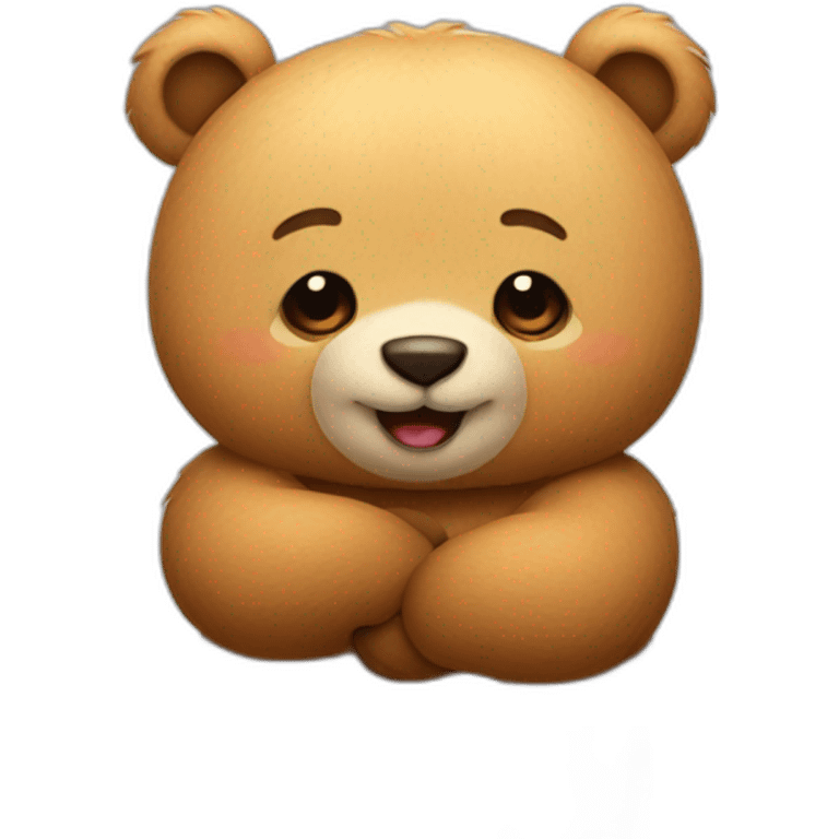 Cute bear trying to hug  emoji