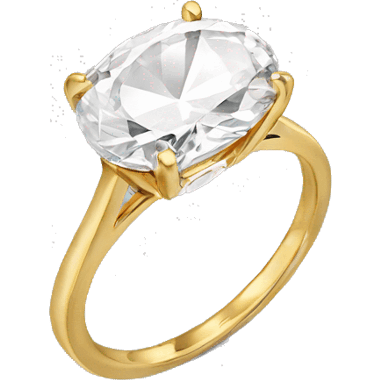 Oval cut diamond ring gold  emoji