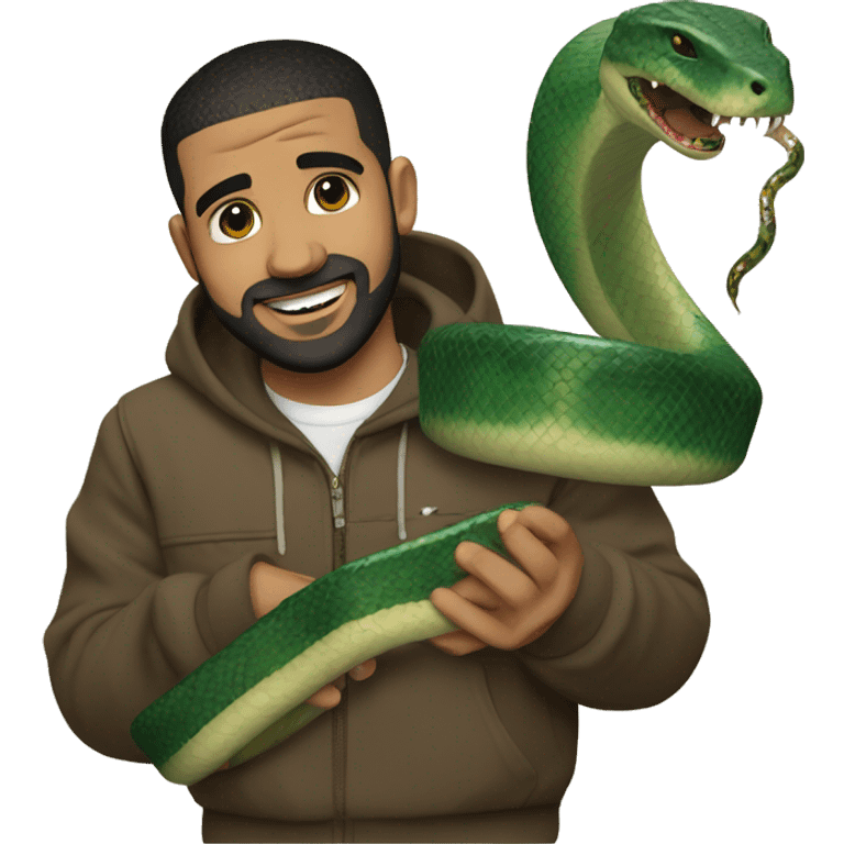 drake with a snake emoji