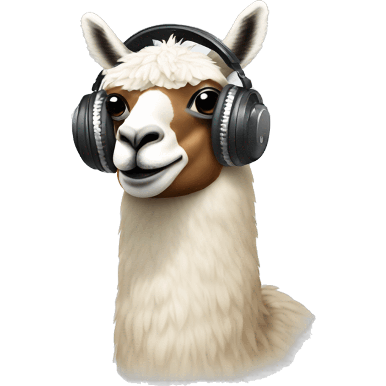 lama with headphones emoji