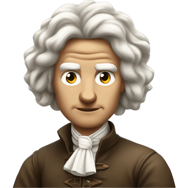 Isaac Newton on an iPhone facing in to the right with apple on head pierced by arrow emoji